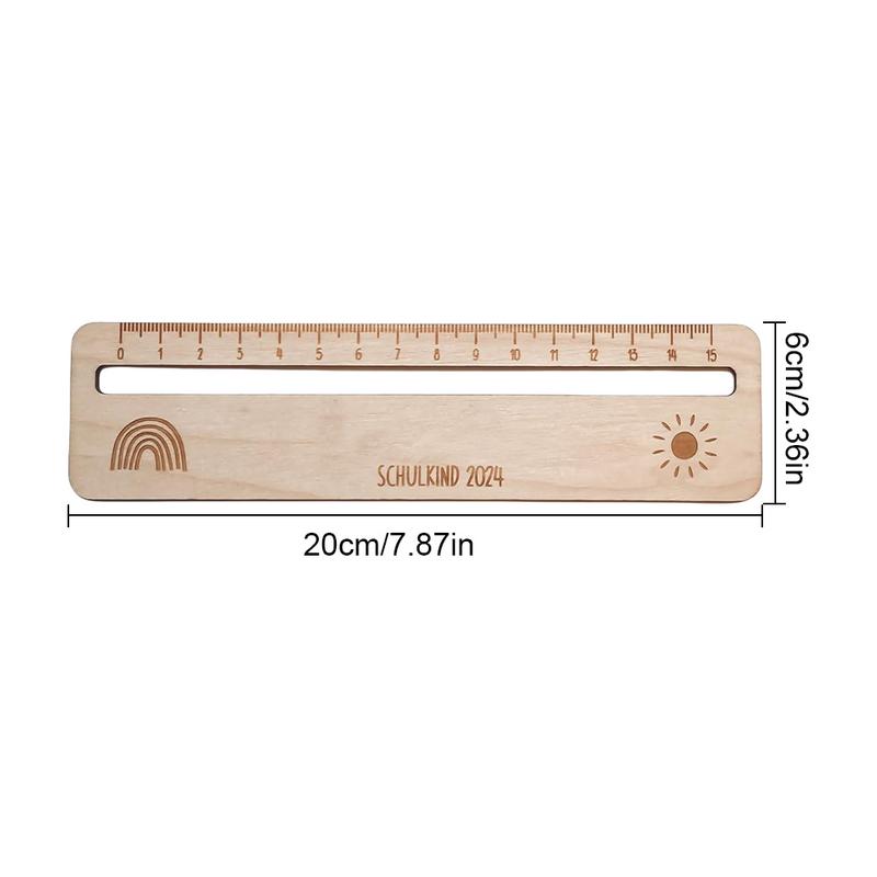 Measuring Ruler Guided Reading Strips Wooden Reading Tracking Rulers Text Guide for Children Students Teachers Accessories