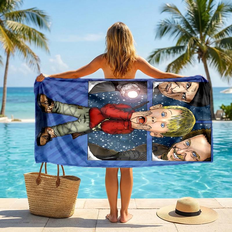 Home Alone Fashion Beach Towel: Ideal for Summer Adventures Soft, absorbent and quick drying suitable for swimming and bathing