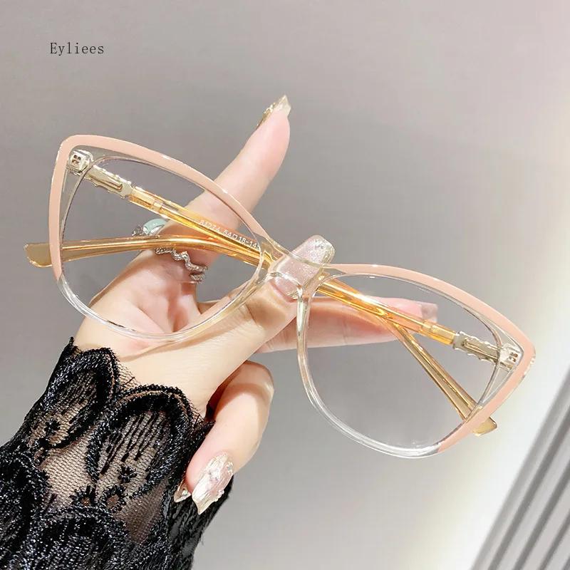 Men Women Luxury Photochromic Cat Eye Sunglasses Ultra Light Color Changing Myopia Eyewear Fashion Near Sight Goggle 0 ~ -4.0