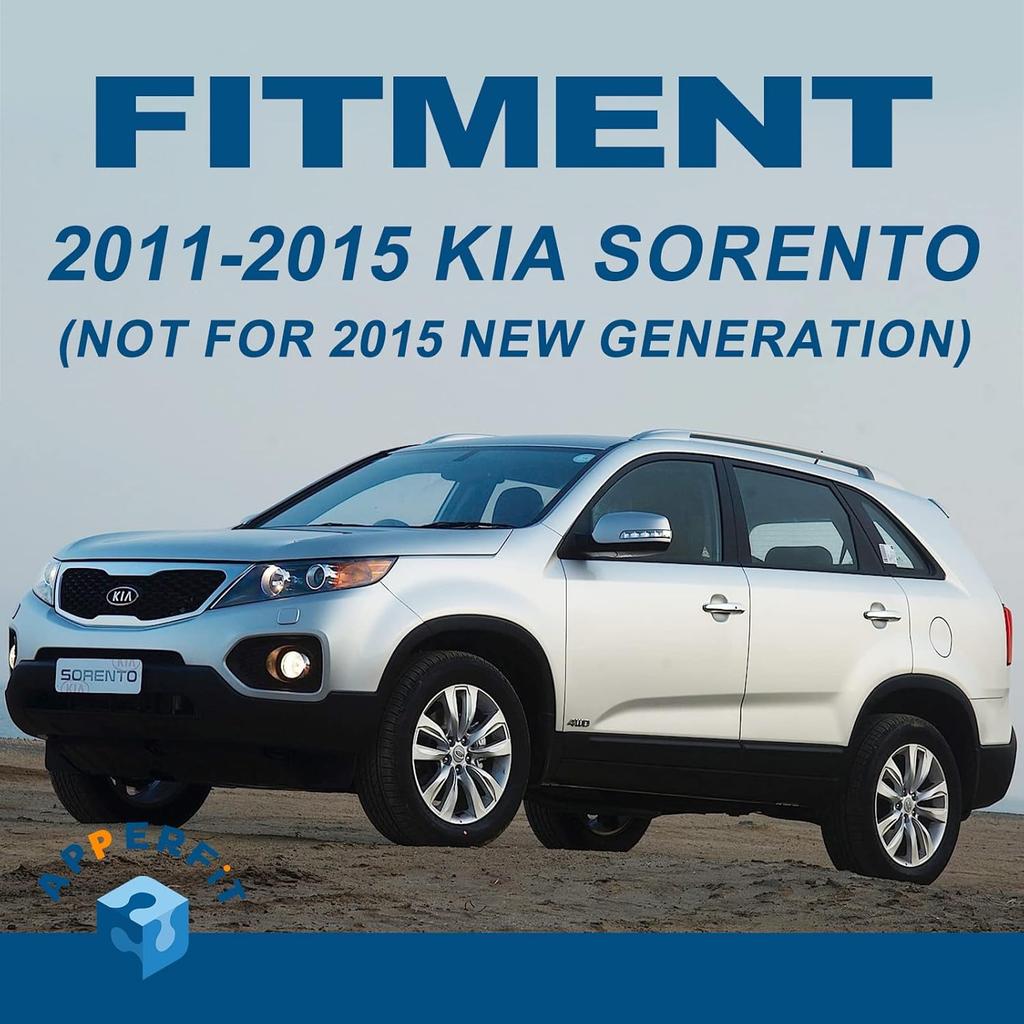 APPERFiT Exterior Door Handle Chrome W/Gasket Pad Compatible With Kia Sorento 2011 2012 2013 2014 2015 Rear Door Left Driver Side Panel Replaces