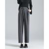 Women's Commuter Tapered Harem Pants with Asymmetric Pleats