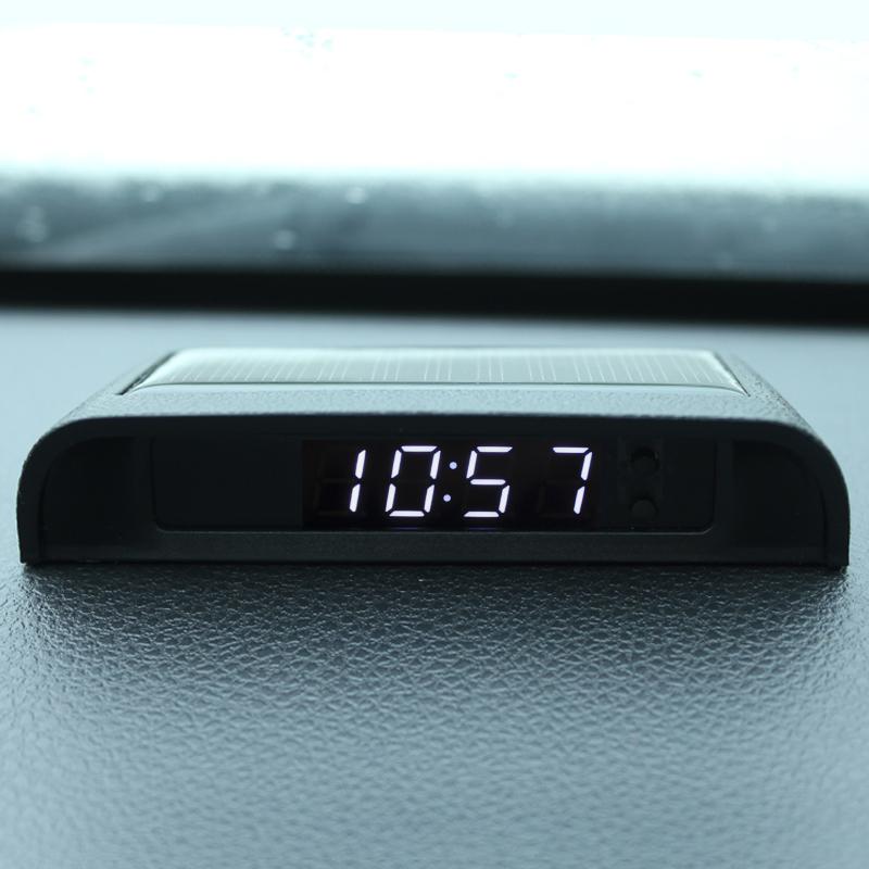 Solar Car Clock Thermometer Date Week Cycle Display Automatic Switching Machine High-Precision LED Digital Car Clock Watch