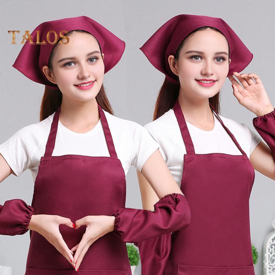 Triangle Head Scarf Women Hair Bandana Waiter Work Headscarf for Kitchen Restaurant Female Chef Cap for Bakers Baristas Cleaners