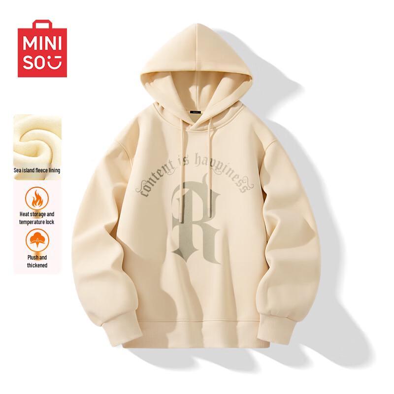 

MINISO Men s 2024 American Style Hooded Fleece Sweatshirt 3XL