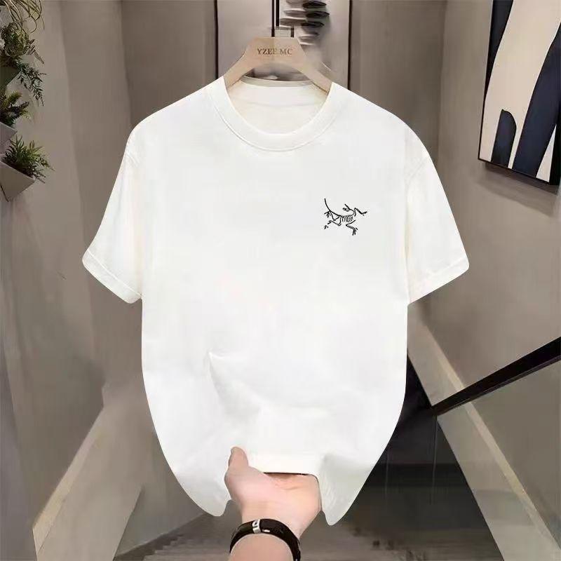 

Мужская футболка из 100% хлопка, 230 г, повседневная, свободного кроя, с коротким рукавом и круглым вырезом - модная и универсальная S (80-95 lbs)