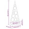 Metal Christmas Tree for Decorations Black 90 cm