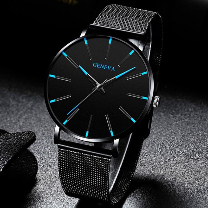 Simple fashion mesh belt men's watch gifts retro quartz watch