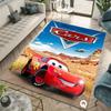 Cars Lightning McQueen Themed Rug Vibrant Race Car Floor Mat for Boys Room Bedroom Playroom Energetic Decor Carpet