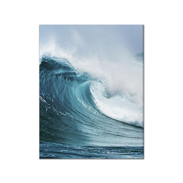 Black White Poster Sea Wave Canvas Painting Whale Wall Art Print Modern Picture For Living Room On The Wall Decor No Frame