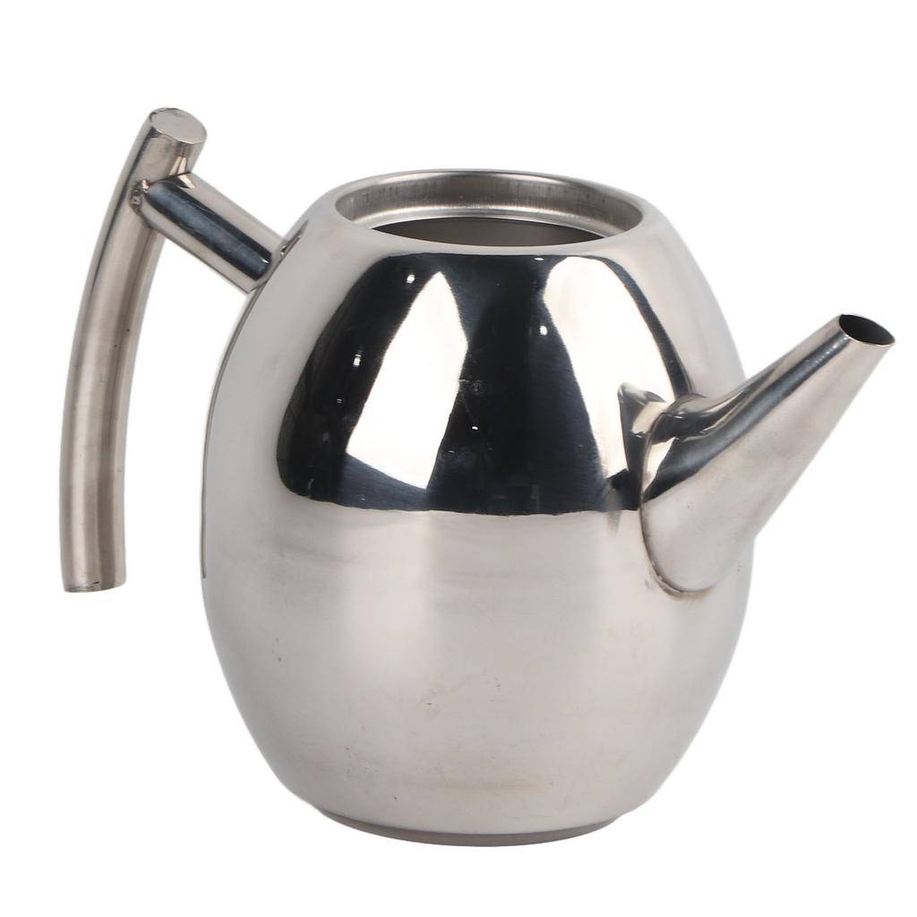 Edelstahl Teekanne Kaffeekanne Wasserkocher Mit Filter Große Kapazität(1L)