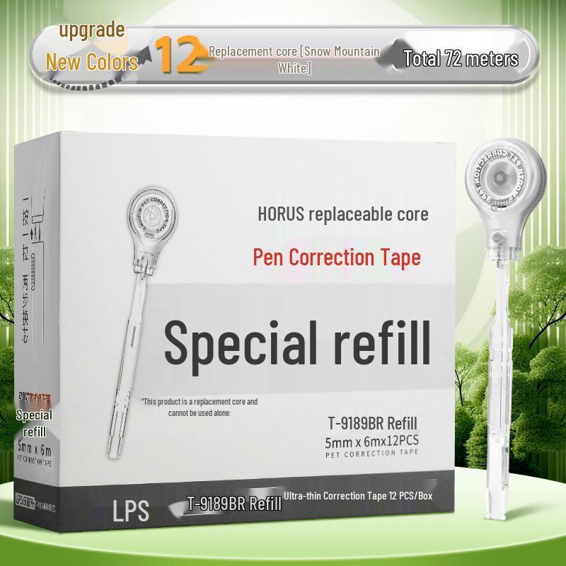 Portable Refillable Correction Tape Pen – Pen-Style, Large Capacity, Ideal for Students