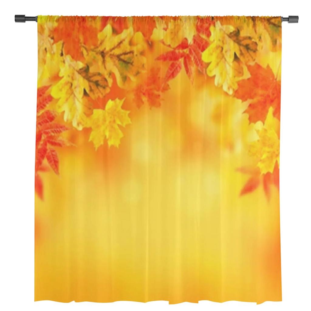 Podzimní listí Průsvitné závěsy Ložnice Voálový závěs Obývací pokoj Průsvitné závěsy Kuchyně Tylové závěsy