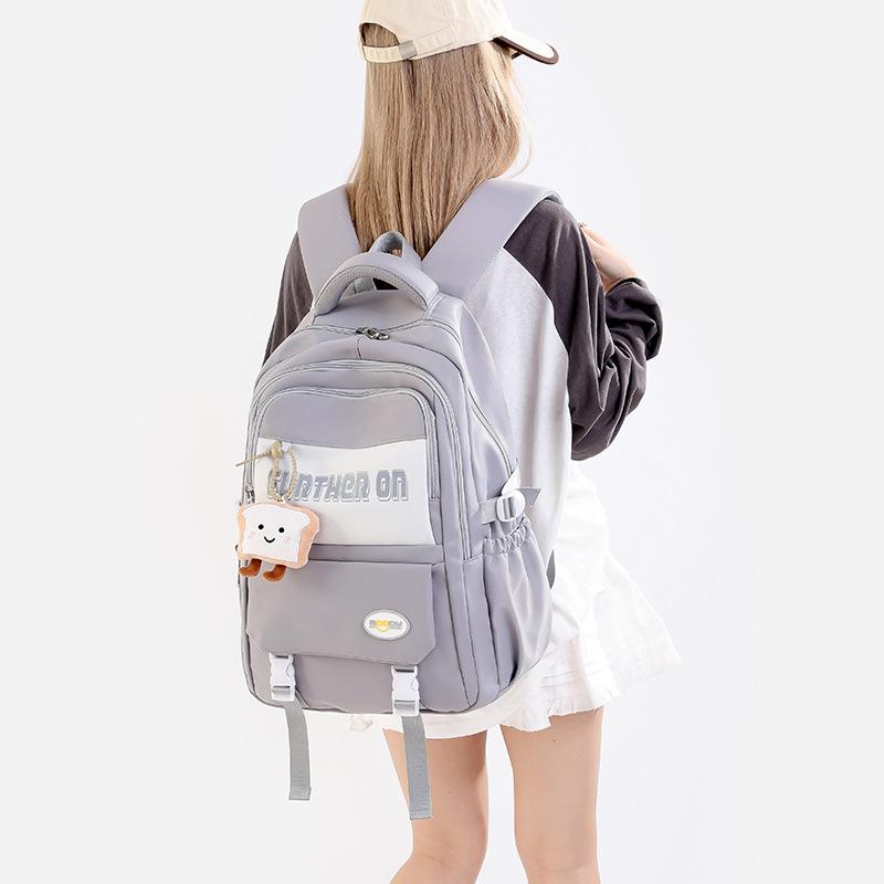 Wasserdichter Japanischer Schlichter Schülerrucksack mit Großer Kapazität Koreanischer Rucksack Mädchen Niedlicher Vielseitiger Rucksack