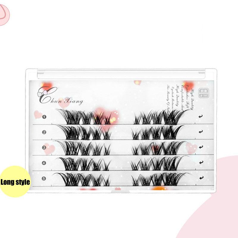 53 Eyelash Single Rows Cluster Fluffy C Curl Segmented Natural Fake Mink Fox Eye Effect Makeup Eyelashes Extension False Lash
