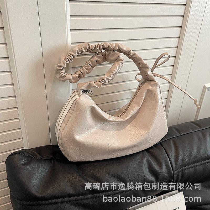 

Премиальная ретро маленькая женская сумка 2024 года, новая универсальная плиссированная сумка-мессенджер, супер пожарная сумка через плечо подмышку