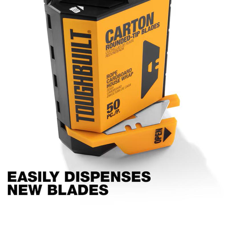 TOUGHBUILT TB-H4S50-14-50  Užitkové lichoběžníkové 3/4-in čepele  Řezání Ostré Rychlé Nářadí Příslušenství 5-dílné