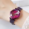 Fashionable Female Student Watch, Diamond Three-dimensional Mirror Quartz Watch for Women, Korean Style Casual Belt Watch