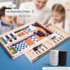Douyin Bounce Chess: Parent-Child Interactive Wooden Bullet Beads Ejection Toy