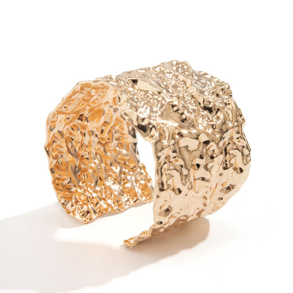 Punk Hip Hop Uneven Bracelet Bangles For Women Statement Alloy Cuff Opening Rough Bangles Men Jewelry Party Steampunk