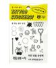 Cute Hangeul Tattoo Stickers That Stick On Without Water or Scissors
