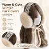 Lace Design Winter Earmuffs Plush Material Plush Earmuffs Warm Lace Earmuffs  Men Wear