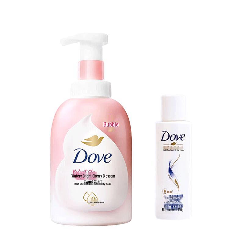 Dove Cherry Blossom Sweet Scent Foaming Shower Wash Set