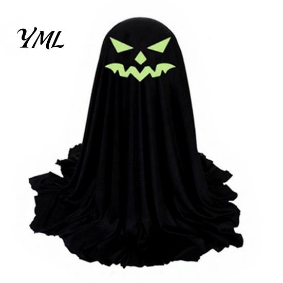 Festive Home Decor for Halloween 4 Pcs Ghost Decoration, Spooky with Glowing In The Dark Trick or Treat Party Face, Standing Desktop Figurine