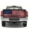 Bold Red White American Flag Print Rear Graphic Decal Sticker For Trucks And Suvs