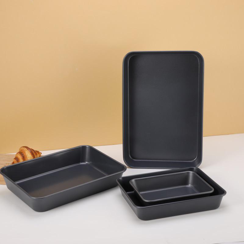 Rectangular Non-Stick Carbon Steel Cake Baking Pan for Home Use