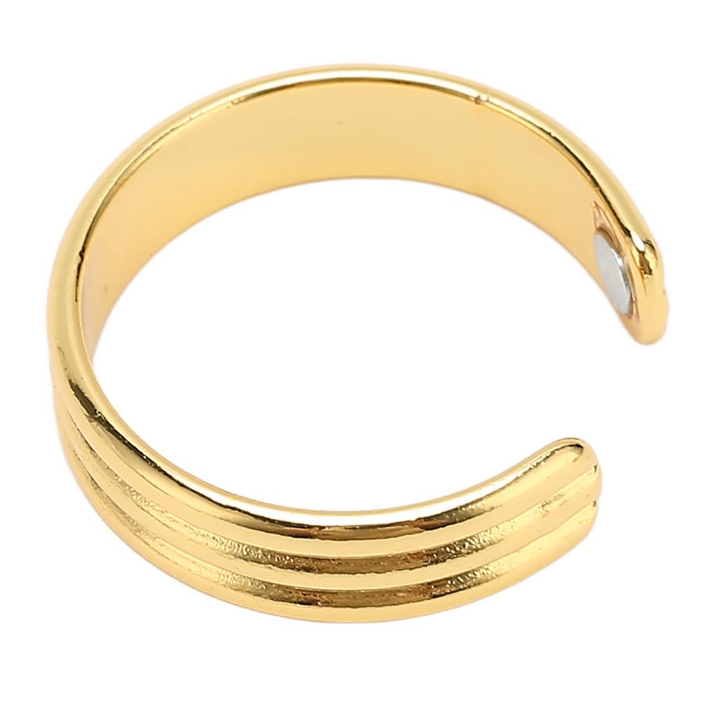 Embossed Gold Color Magnetic Healing Ring Unisex Adjustable Opening Joint Relief Magnetic Ring