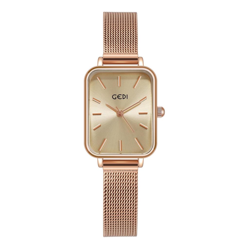 Gedi Women's Ultra-Thin Quartz Mesh Band Waterproof Watch