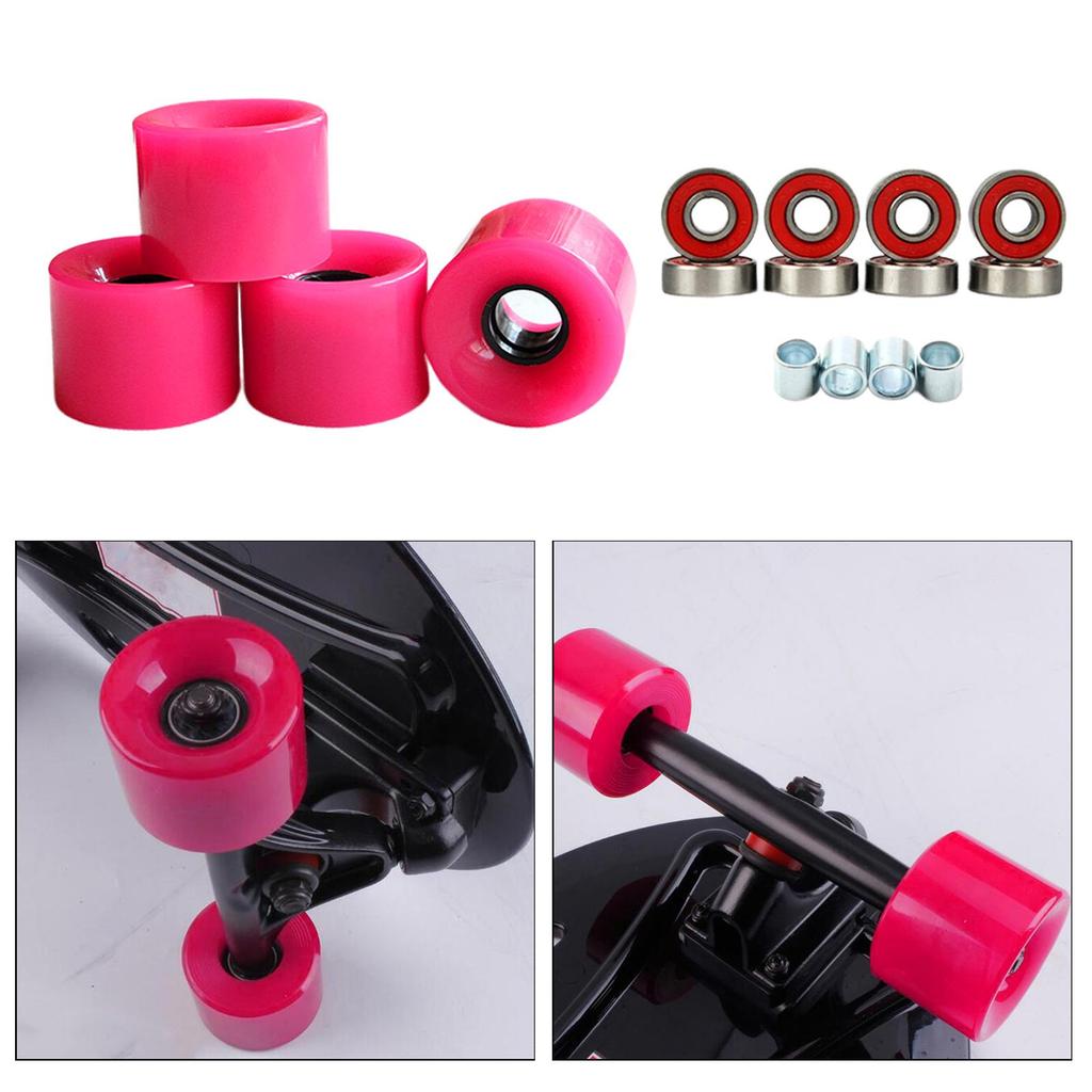 4x 78A Skateboard Wheels Longboard Cruiser Indoor Skating Road Skate Equipment