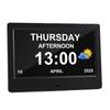 7 Inch Digital Calendar Clock Power Out Memory Auto Dimmable Video Image Playback Calendar Clock with Reminders 12