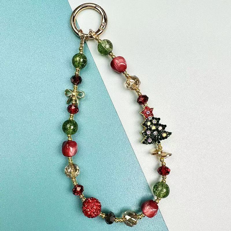 

Cute Christmas Phone Chain Pendant Wrist Strap Anti-lost Lanyard Festival For iPhone Decorative Strap Bracelet Phone Accessories Other