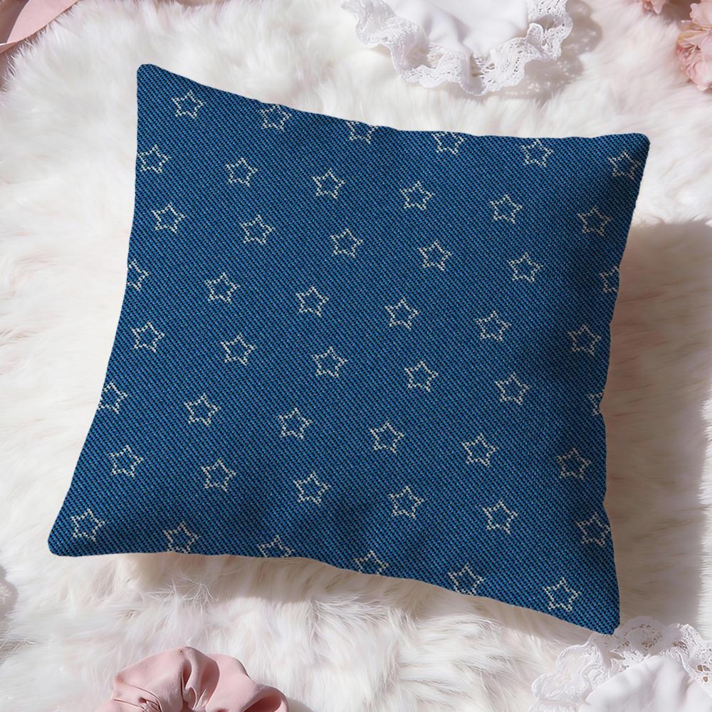 Denim Texture Cushion Cover Premium Comfort Reversible Pillow Cove Two in One Design for Any Room Car Interior