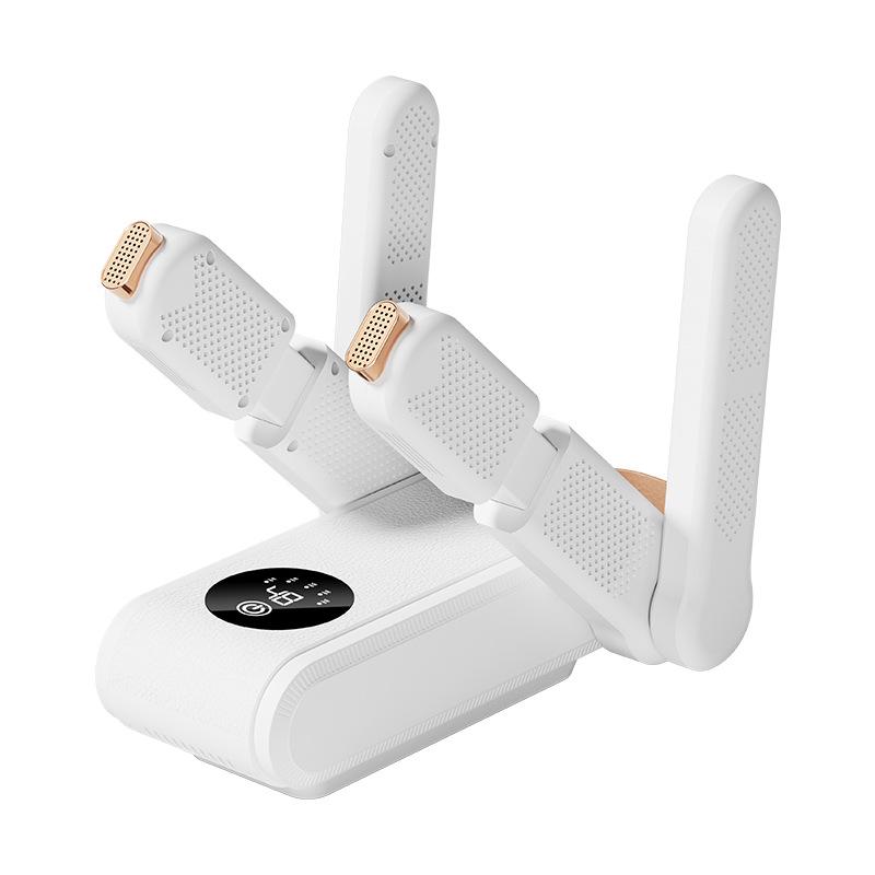 Folding Multi-Pair Retractable Shoe Dryer with Hot Air and Timer