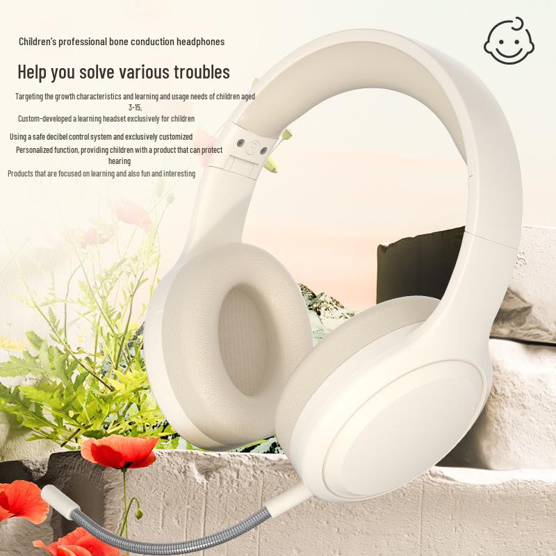 Kids Wireless Over-Ear Bluetooth Headphones with Learning Monitor and Long Battery Life