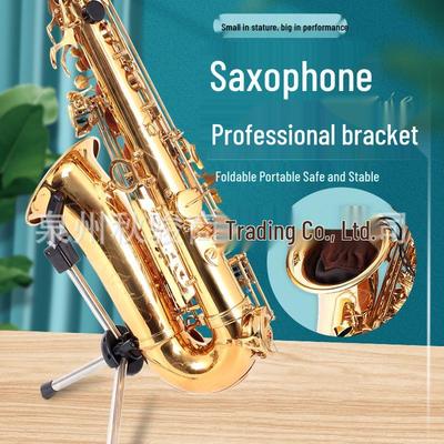 Universeller tragbarer faltbarer Saxophonständer mit Aufbewahrungsrohr für Alt- und Tenor-Zubehör