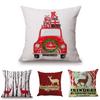 Festliche Weihnachten Xmas Leinen Kissenbezug mit elegantem einseitigem Druckdesign