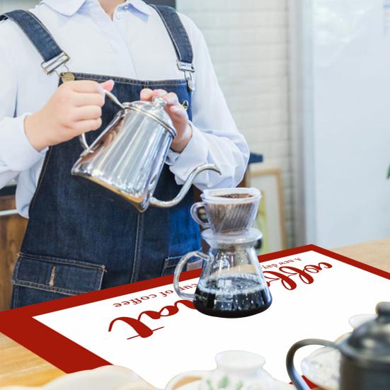 

Прямоугольный коврик для стола. Полезный, износостойкий, легко моющийся коврик для кофеварки. Прямоугольный коврик для кофеварки. Подставка для чашек. Подставка для напитков. Коврик для кофеварки.