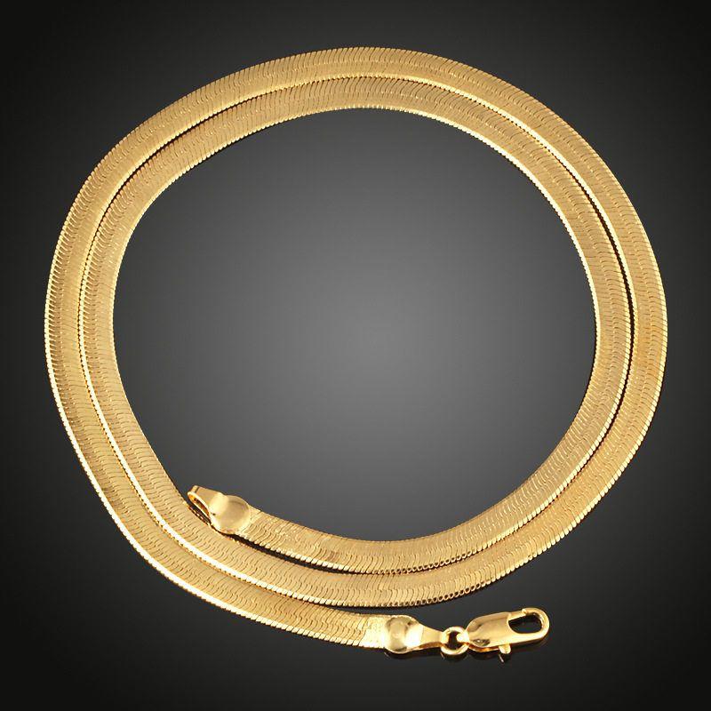 

Fashion Gold-Plated Blade Snake Bone Men s and Women s Stock Necklace Silver 4Mm-41Cm (16inch)