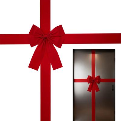 Large Red Bows Christmas Bows Ribbon Party Decorations Cabinet Christmas Decorations For Party Farmhouse Front Door Wall Wreath