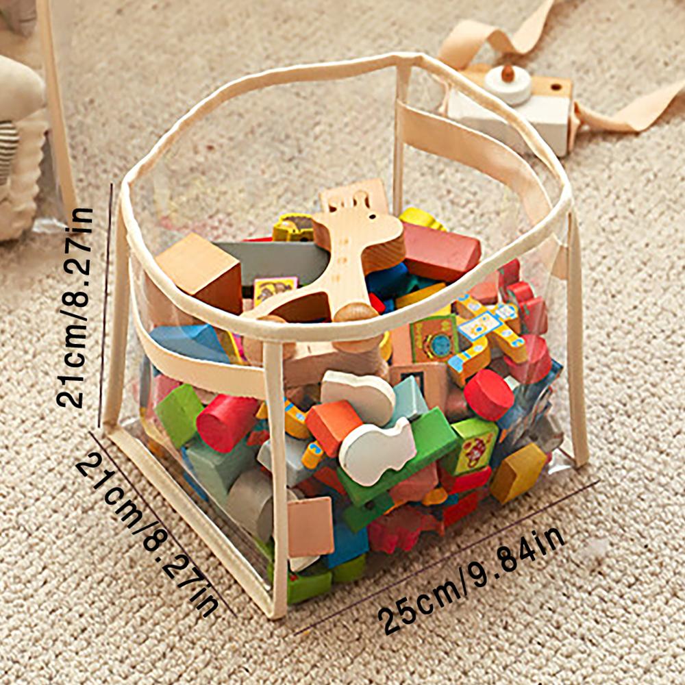 1Pc Transparent Toy Storage Basket Building Blocks Plush Toys Large Capacity Multifunctional Storage Box Home Storage Organizat