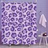 Hot Pink Leopard Print Shower Curtain Cute Cheetah Girl Abstract Modern Vintage Women Simple Minimalist Contemporary Fabric