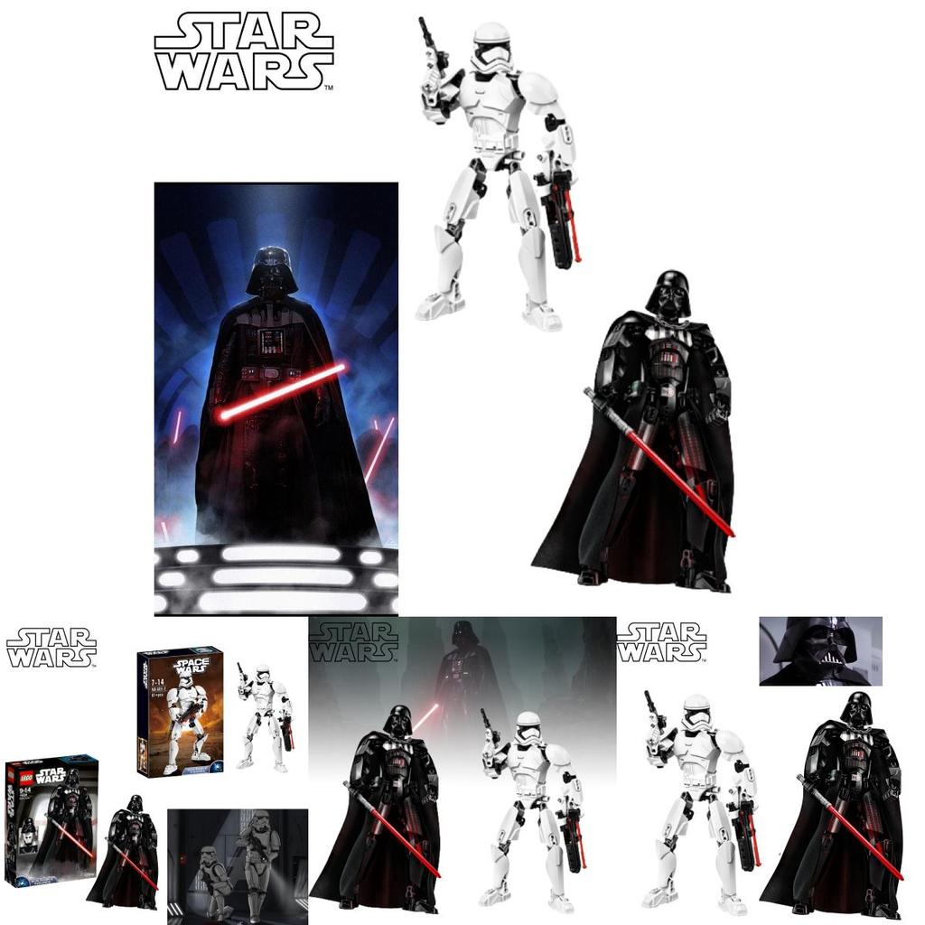 Ksz713 Diy Building Blocks Toy Set Abs Plastic 50-100 Pieces Stormtrooper Design