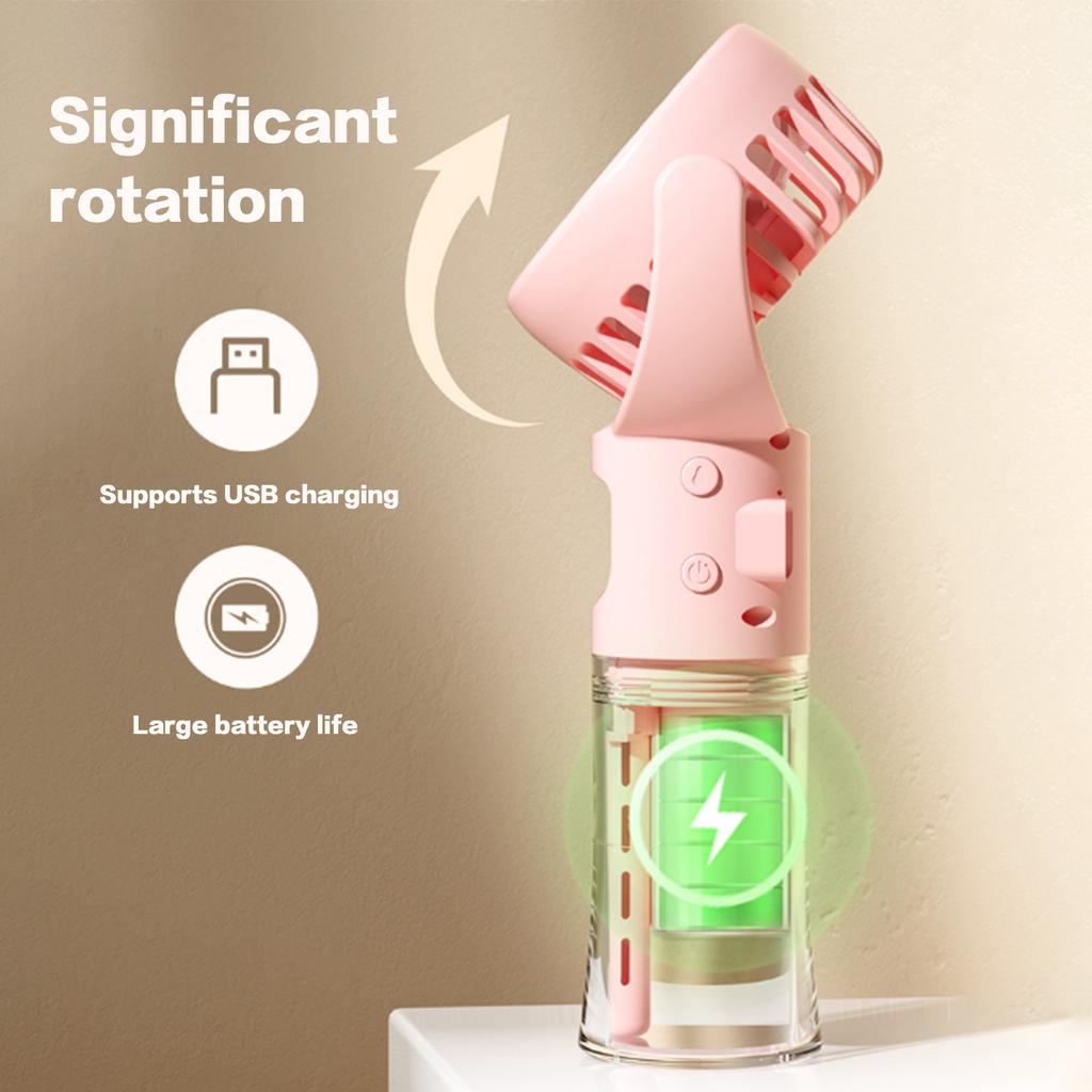 Portable Rechargeable Handheld Spray Fan Usb Rechargeable Mini Humidifier Fan Suitable For Travel And Outdoor Use
