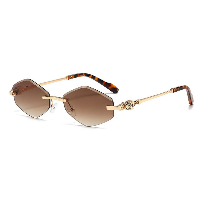 Geometric Hexagon Sunglasses For Men And Women Uv400 No Frame Fashion Outdoor Protection