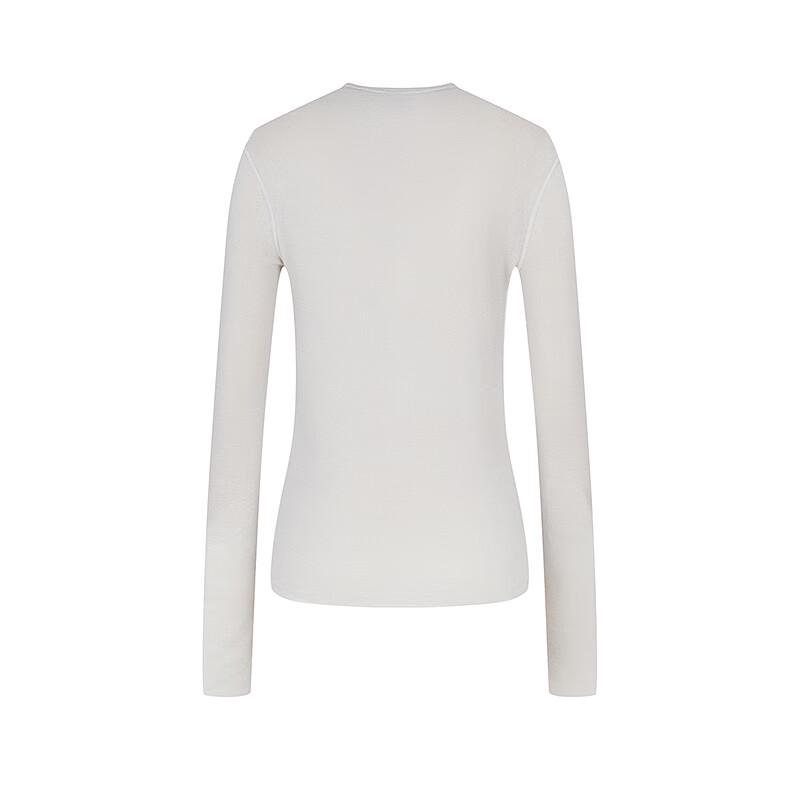 LESS 2025 Spring Slim-fit Round Neck Long Sleeve Pullover Sweater