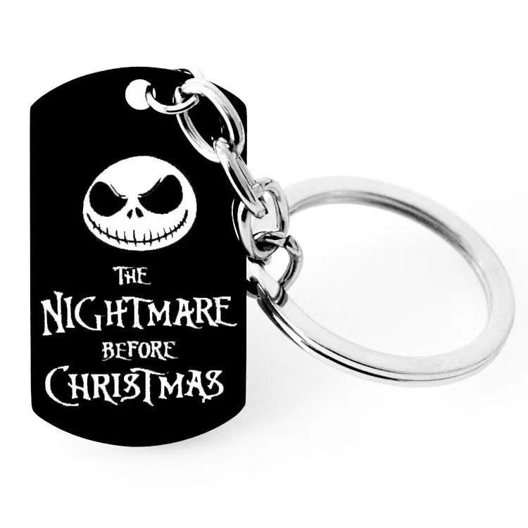 Creative Minimalist Keychain Spanish Key Pendant Metal Stainless Steel Laser Key Ring Stainless Steel Keychain for Backpack Bag Pendant