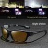 Fashion Vintage Square Frame Unisex Night Vision Glasses Anti Glare UV400 Eyewear Reduce Visual Fatigue